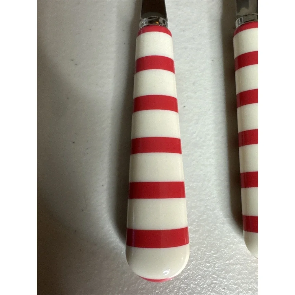 Disney Pottery Barn Christmas Candy Cane Utensil holiday Seuss party Fork Spoon